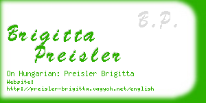 brigitta preisler business card